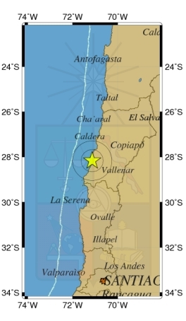 Sismo de 4.6 grados afecta a la región de Atacama