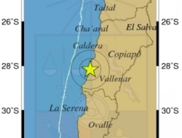 Sismo de 4.6 grados afecta a la región de Atacama