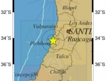 Sismo de 4.8 grados se registró esta madrugada entre Valparaíso y Talca