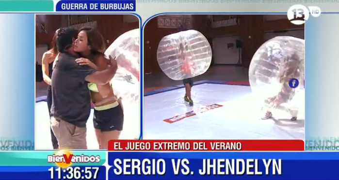 Jhendelyn Núñez sufrió un fuerte golpe en matinal Bienvenidos