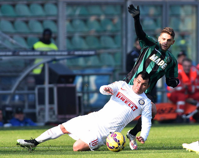 Inter de Medel goleó a domicilio al Atalanta de Carmona y Pinilla por la Serie A