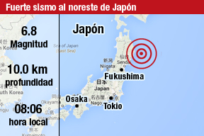 Un terremoto de 6,9 sacude el norte de Japón con alerta de tsunami