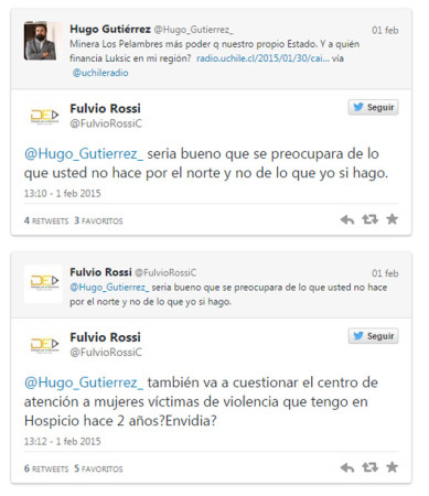 La dura pelea en Twitter entre Fulvio Rossi y Hugo Gutiérrez