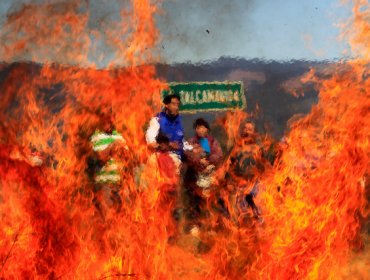 Mira las imágenes del incendio forestal en Talcamávida, comuna de Hualqui