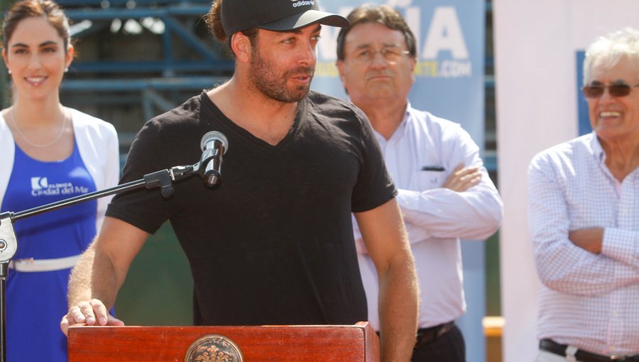 Nicolás Massú quedó inmortalizado con su nombre en el court central del Club de Tenis Unión de Viña del Mar