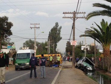 Accidente de tránsito en Melipilla deja como saldo a una temporera muerta