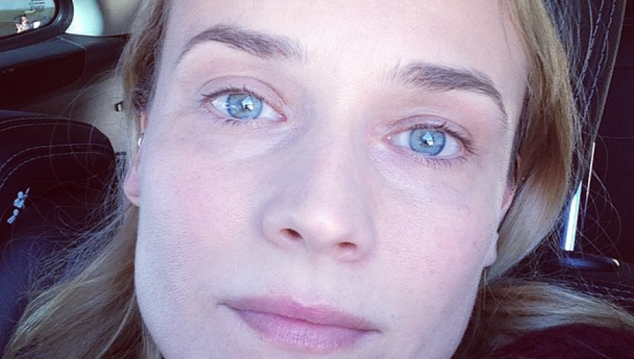 Actriz Diane Kruger impacta por su rostro de porcelana sin maquillaje