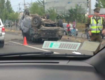 Gran congestión en Ruta 5 Sur tras accidente múltiple