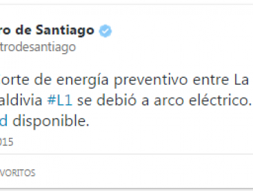 Metro sufrió breve corte de energía en la Línea 1