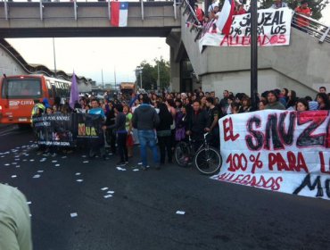 Comité de Allegados protesta por viviendas sociales generando interrupción del tránsito