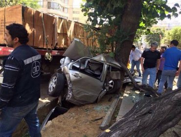 Camión y tres vehículos protagonizan fatal accidente en Viña del Mar