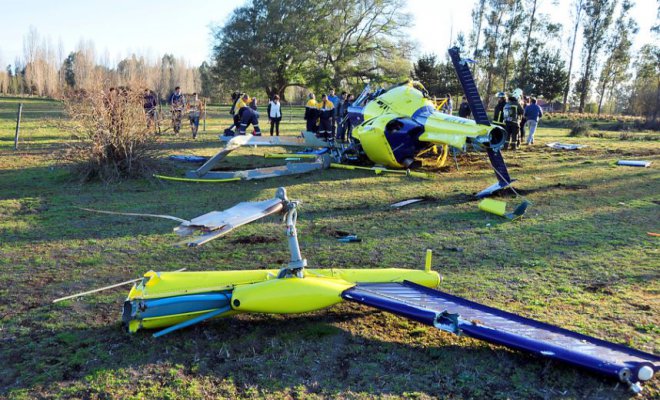 Mañana rescatarían cuerpo del piloto de helicóptero que se estrelló a unos 23 kilómetros de Las Termas del Flaco