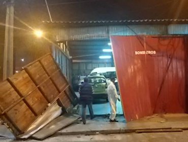 Sujetos intentan robar vehículo desde cuartel de Bomberos de Valparaíso