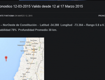 Frente Fantasma pronostica fuerte sismo para el sur de Chile