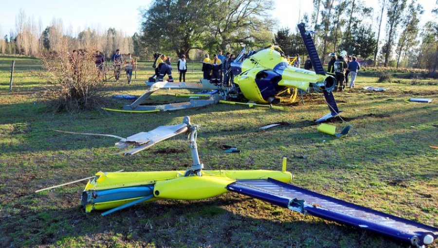 Un muerto dejó como saldo la caída de un helicóptero cerca de San Fernando