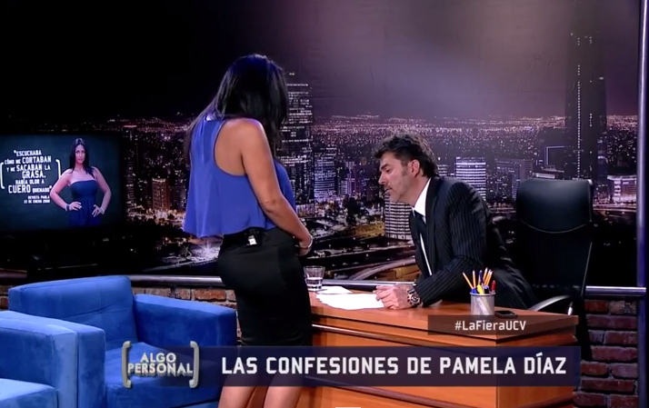 Video: Pamela Díaz le mostró sus dos ombligos al Pollo Valdivia