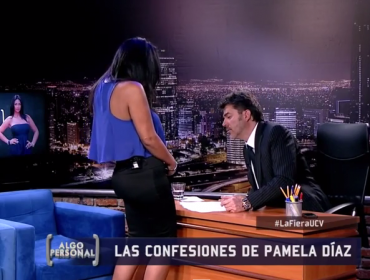 Video: Pamela Díaz le mostró sus dos ombligos al Pollo Valdivia