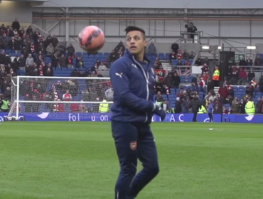 Viedo: TV inglesa capta “lujito” de Alexis Sánchez en previa del partido de Arsenal con Brighton