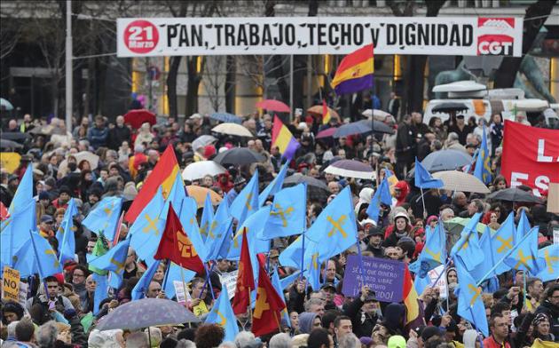 Las Marchas por la Dignidad toman Madrid para reclamar pan, trabajo y techo