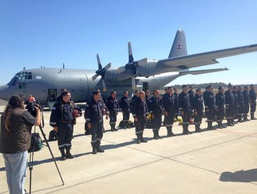 Llegan brigadistas de Uruguay para combatir incendio de La Araucanía