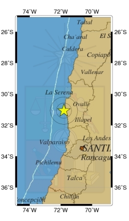 Sismo de 4,9 Richter se registra en La Serena