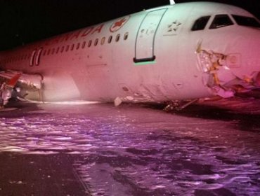 Avión de Air Canada se sale de la pista al aterrizar y deja 23 heridos leves