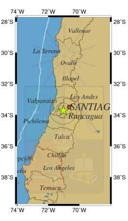 Sismo de 4.0 grados se percibe en la zona central del país