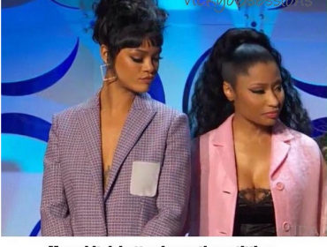 Nicki Minaj volvió loca a Rihanna con su escote