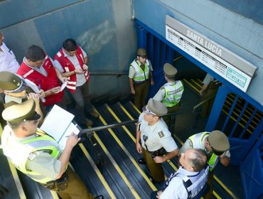 Reanudan servicio en estación Santa Lucía de Metro, tras procedimiento policial