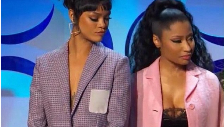 Nicki Minaj volvió loca a Rihanna con su escote