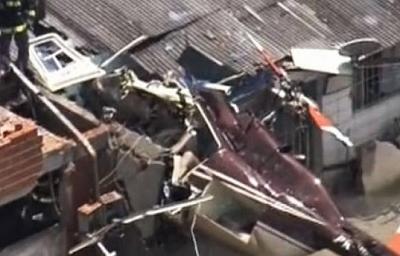 Al menos cinco muertos por caída de helicóptero sobre vivienda en Brasil