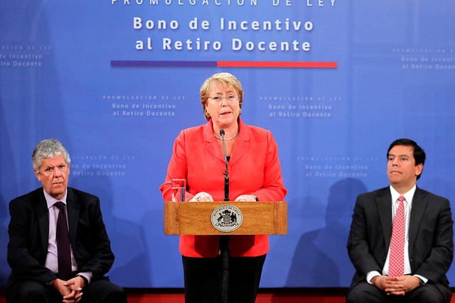 Presidenta Bachelet promulgó Ley de Incentivo al Retiro de Profesores