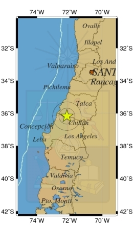 Sismo de 4.6 grados se registra en la región del Maule