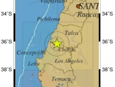 Sismo de 4.6 grados se registra en la región del Maule