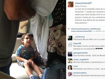 Maura Rivera dio a luz por segunda vez y así presentó a Luciana a su hermano