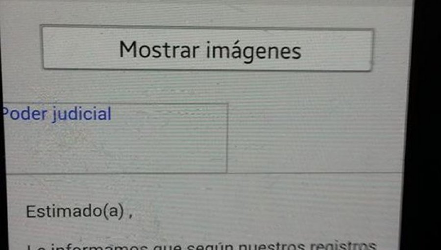 Poder Judicial alerta sobre falso correo electrónico para cobro de deudas