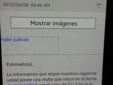 Poder Judicial alerta sobre falso correo electrónico para cobro de deudas