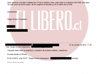 Caso Caval: Desclasifican un nuevo correo entre Sergio Bustos y Victorino Arrepol