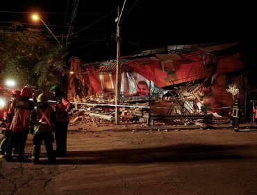 Derrumbe afectó a galpón de Persa Bío Bío en Santiago