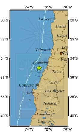 Sismo de 4.2 grados sacude a Cobquecura