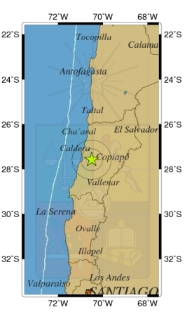 Sismo de mediana intensidad sacude a la Región de Atacama