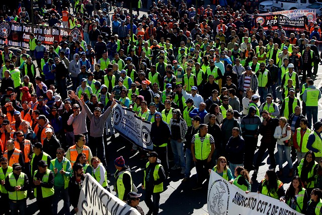 Mira las imágenes de la marcha de los Trabajadores Portuarios en la región del Bio Bío por la reforma laboral