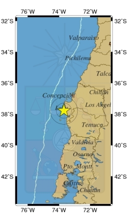 Sismo de 5.1 grados Richter afectó a la región del Bío Bío y La Araucanía