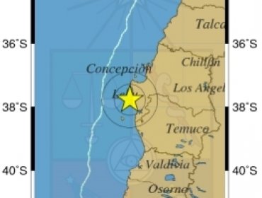 Sismo de 5.1 grados Richter afectó a la región del Bío Bío y La Araucanía