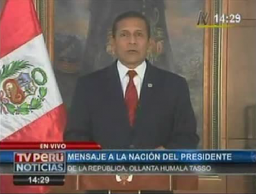 Humala anuncia vuelta de embajador a Chile tras dar por superado caso espionaje