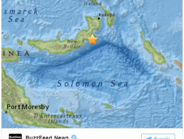 Terremoto de 6,8 grados sacude el noreste de Papúa Nueva Guinea