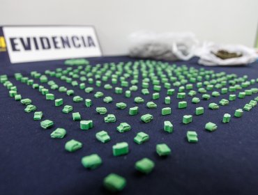 Policía decomisa casi 300 dosis de droga sintética proveniente de Argentina