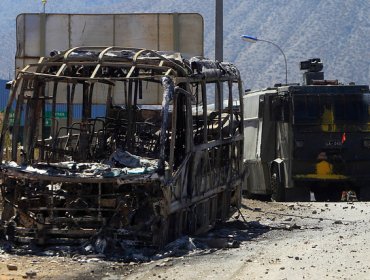 Queman un bus de trabajadores en La Araucanía