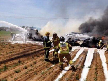 Un avión militar se estrella en las proximidades del aeropuerto de Sevilla