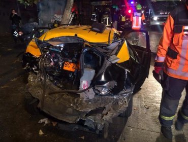 Bus del Transantiago impacta contra taxi en Estación Central